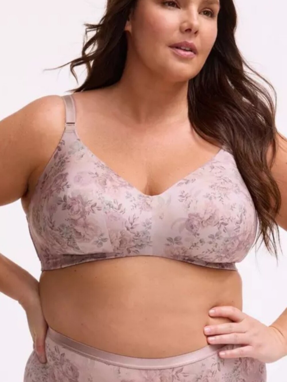 NWT Torrid Wire-Free Lightly Lined Smooth Bra In Floral Print 46B
